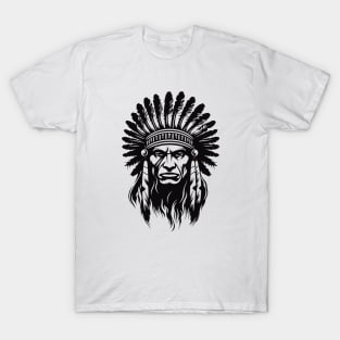 American Native Indian Brave Warrior Inspiration People Vector Graphic T-Shirt